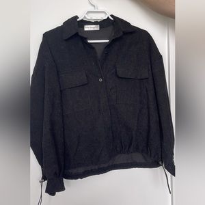 Black Corduroy Light Shacket